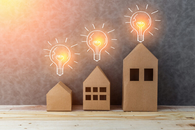 Real Estate Plan concept with paper houses