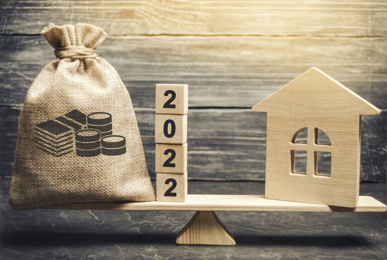 2022 real estate and value concept