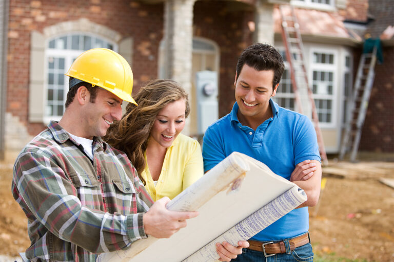 Couple getting ready to move into new construction home.