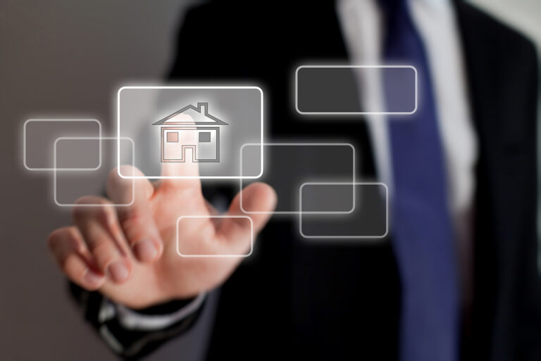 Digital home security concept, representing title fraud.