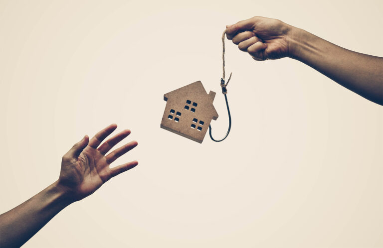 Real estate concept representing the challenges of home affordability.