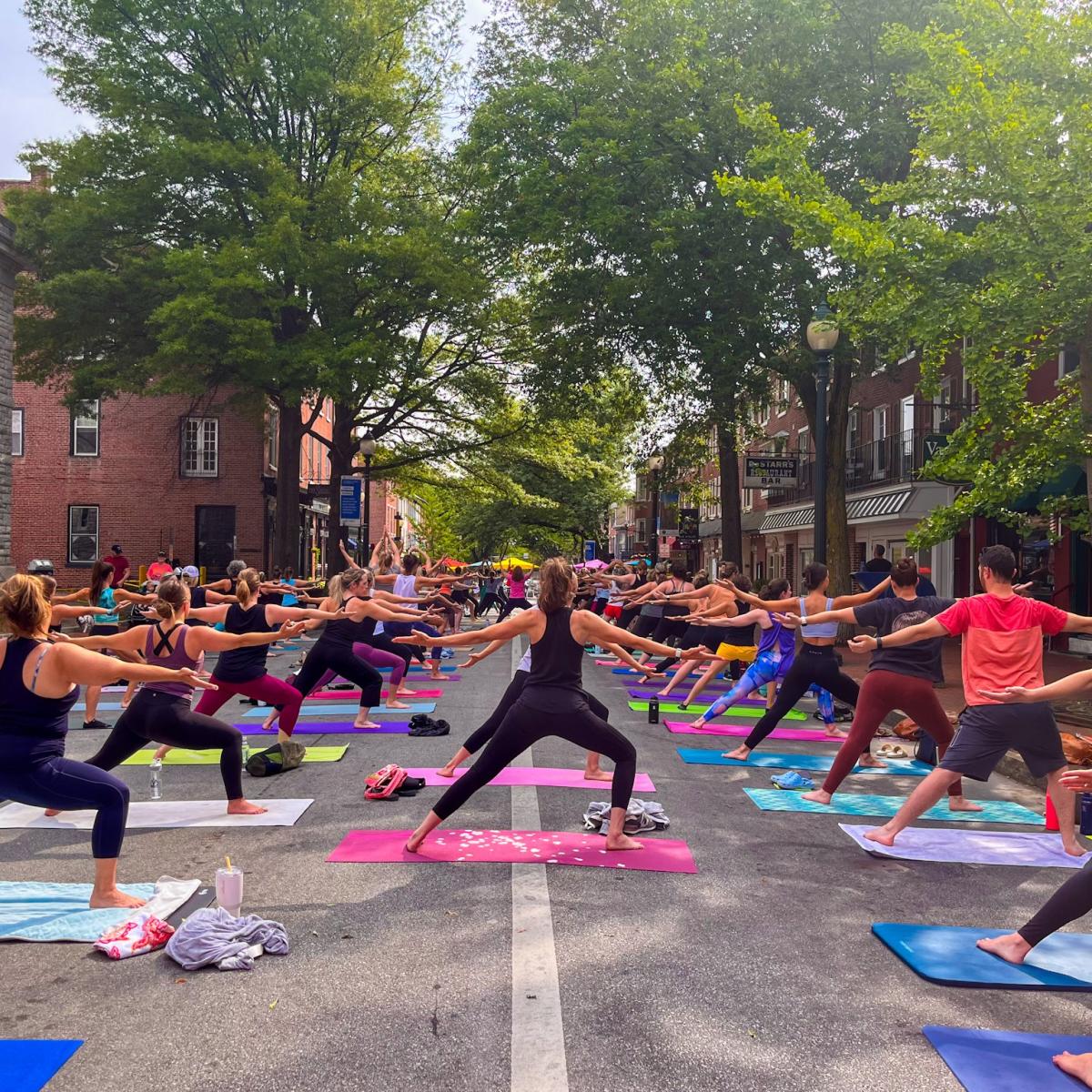 Yoga in the Street, Downtown West Chester — August 2024