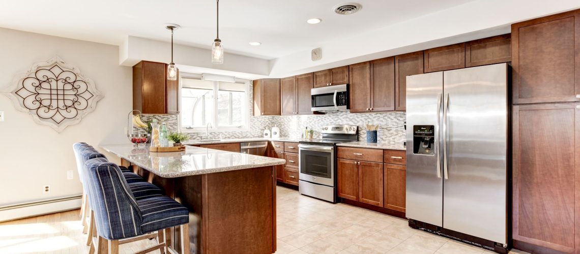 Smithbridge Kitchen – After Modern luxury kitchen in Southeastern PA with premium finishes and open layout